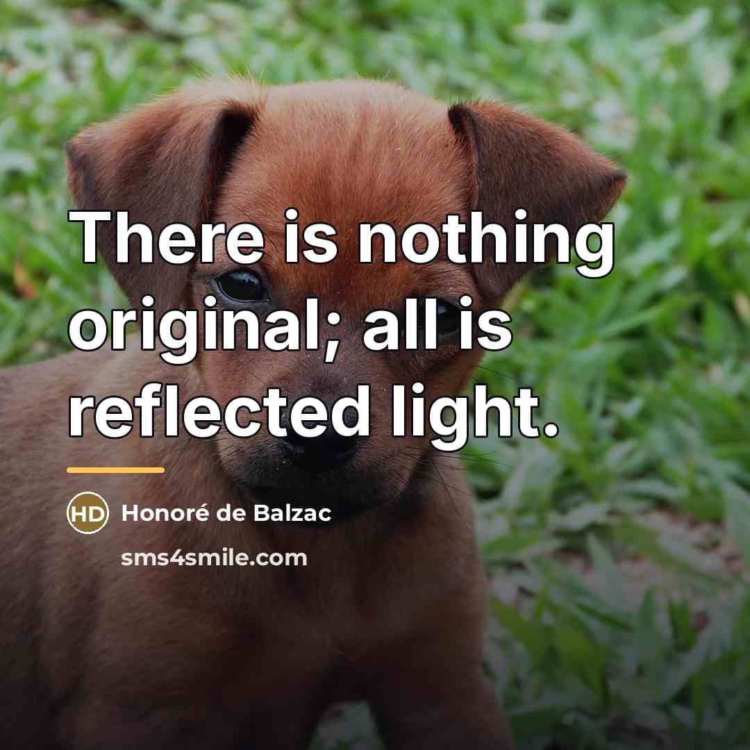 “There is nothing original; all is reflected light.…” quote by Honore de Balzac