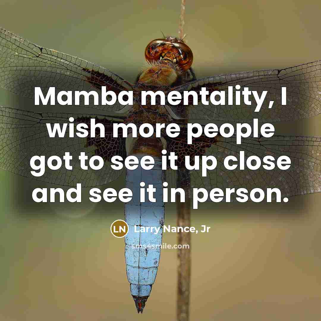 “Mamba mentality, I wish more people got to see it up close and see it in person.” quote by Larry Nance, Jr