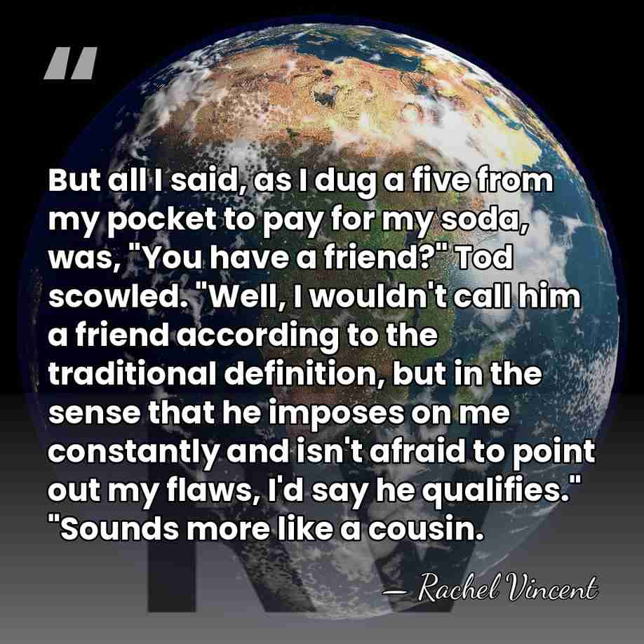 But all I said, as I dug a five from my pocket&hellip; - Rachel Vincent