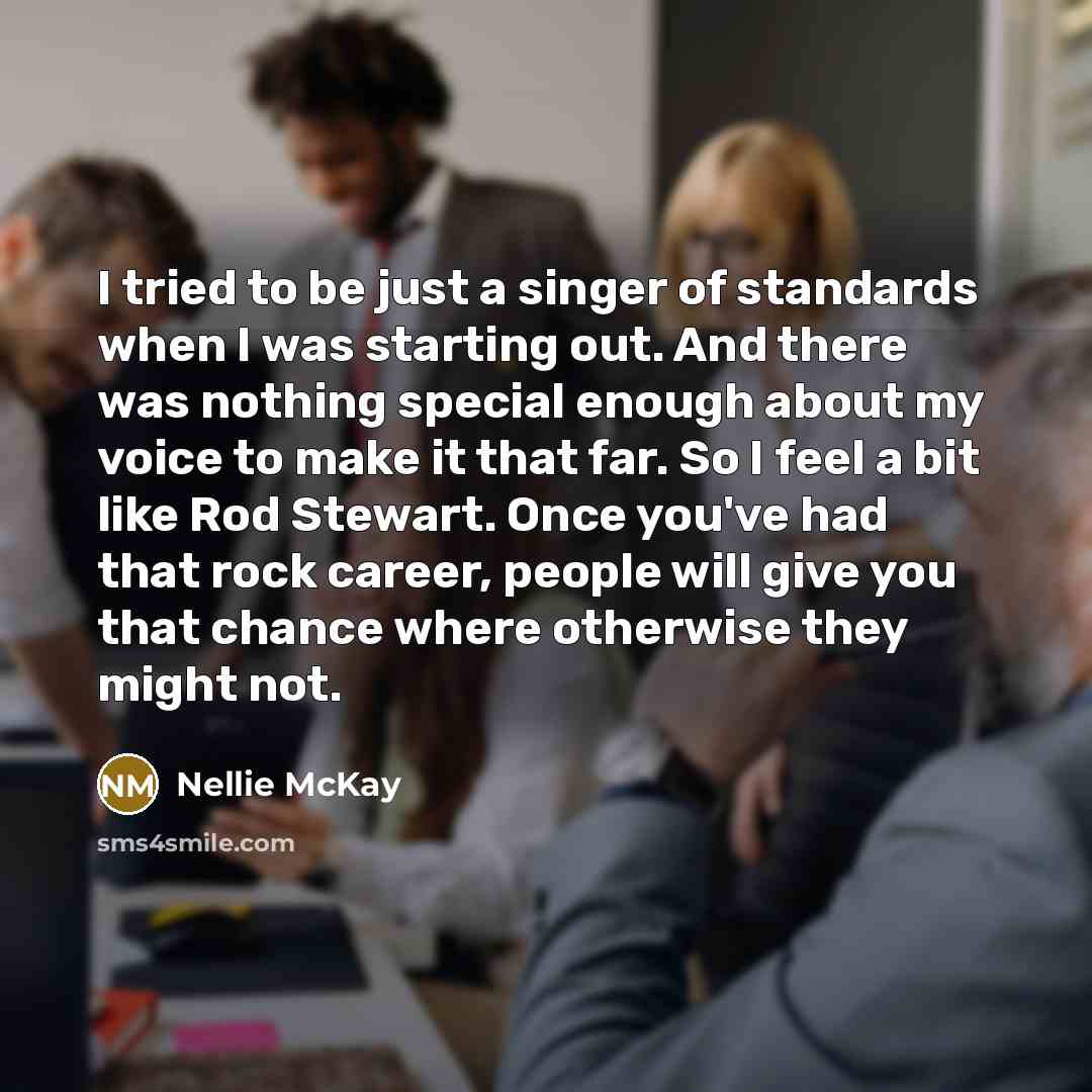“I tried to be just a singer of standards when…” quote by Nellie McKay