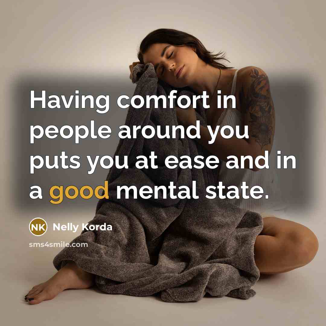 “Having comfort in people around you puts you at ease…” quote by Nelly Korda
