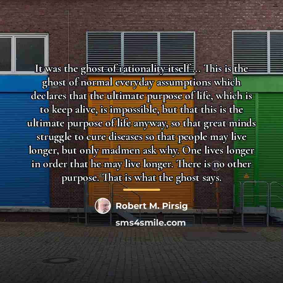 “It was the ghost of rationality itself ... This is…” quote by Robert M. Pirsig
