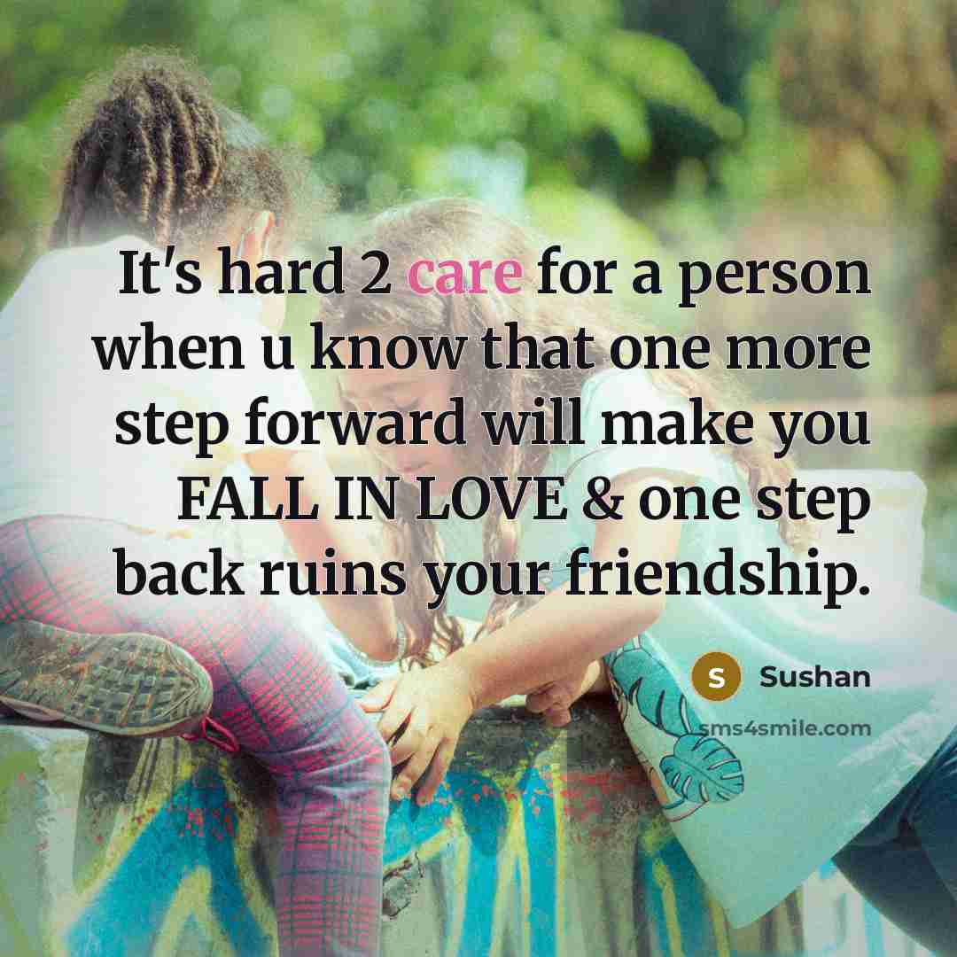 “It's hard 2 care for a person when u know…” quote by Sushan