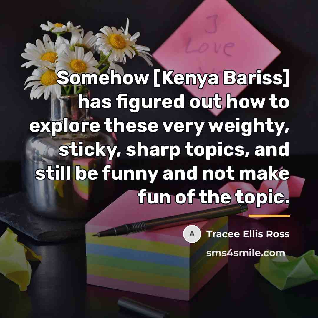 “Somehow [Kenya Bariss] has figured out how to explore these…” quote by Tracee Ellis Ross