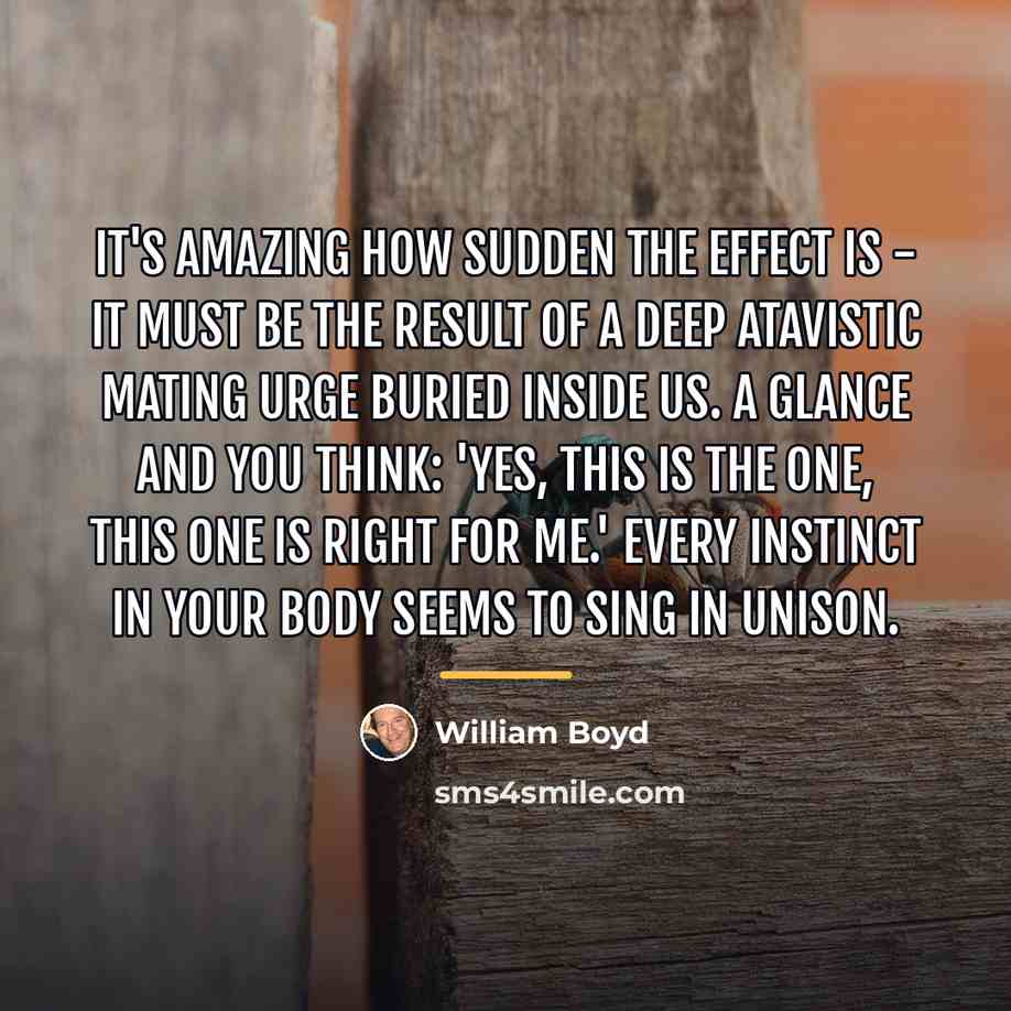 “It's amazing how sudden the effect is - it must…” quote by William Boyd