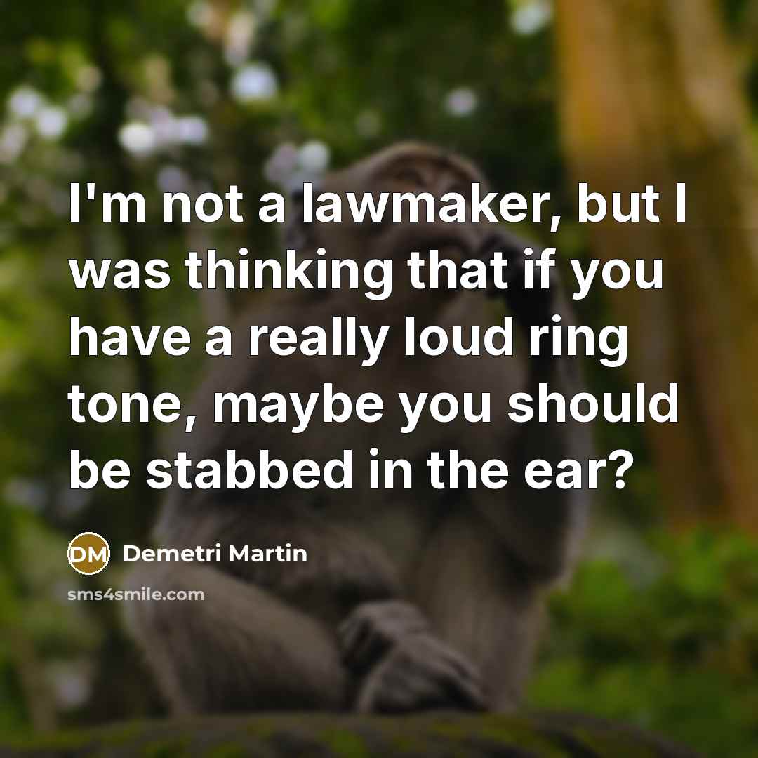 “I'm not a lawmaker, but I was thinking that if…” quote by Demetri Martin