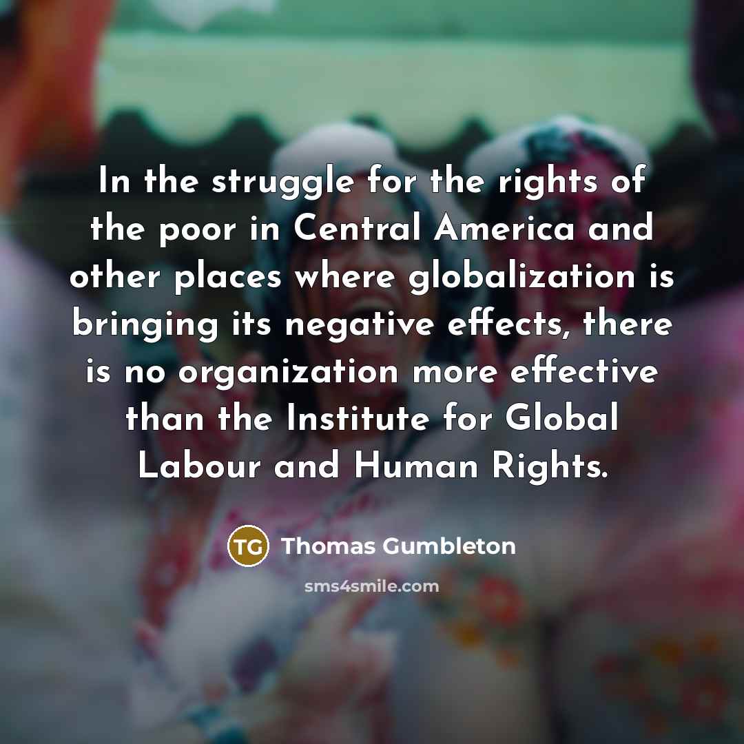 “In the struggle for the rights of the poor in…” quote by Thomas Gumbleton