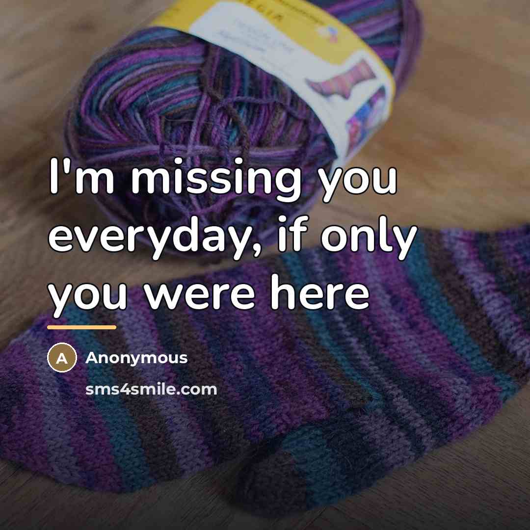 “I'm missing you everyday, if only you were here…” quote by Anonymous