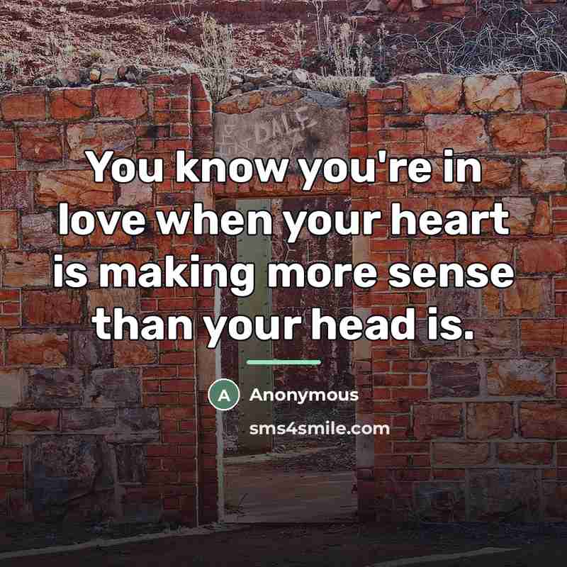 “You know you're in love when your heart is making…” quote by Anonymous