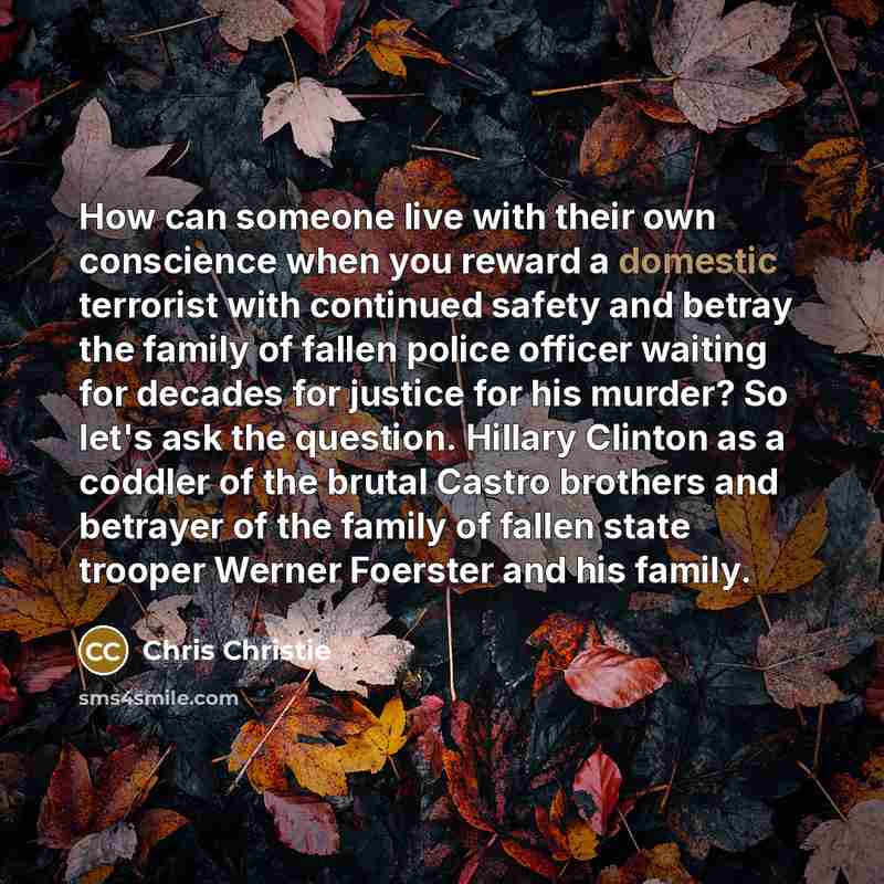 “How can someone live with their own conscience when you…” quote by Chris Christie