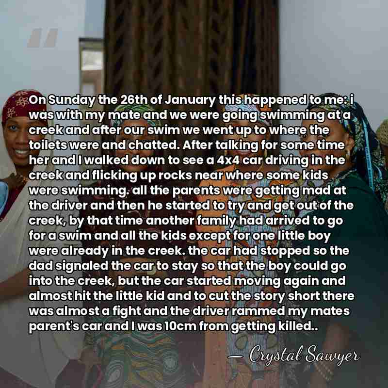 On Sunday the 26th of January this happened to me: i was&hellip; - Crystal Sawyer