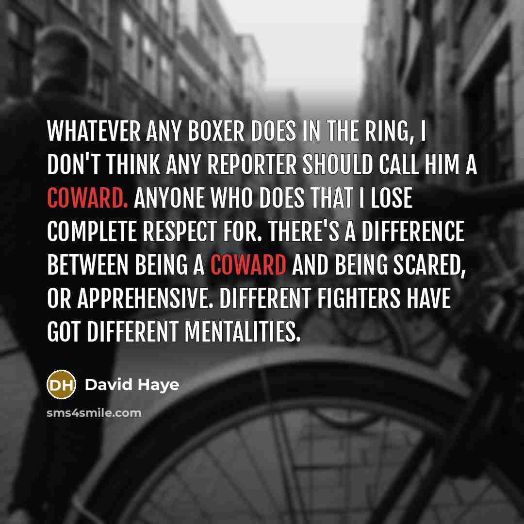 “Whatever any boxer does in the ring, I don't think…” quote by David Haye