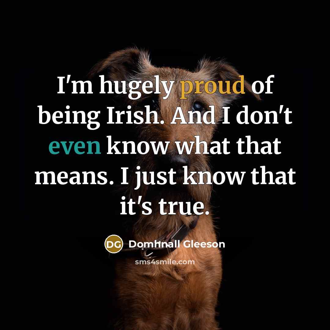 “I'm hugely proud of being Irish. And I don't even…” quote by Domhnall Gleeson