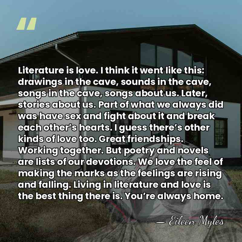 Literature is love. I think it went like this: drawings in the&hellip; - Eileen Myles