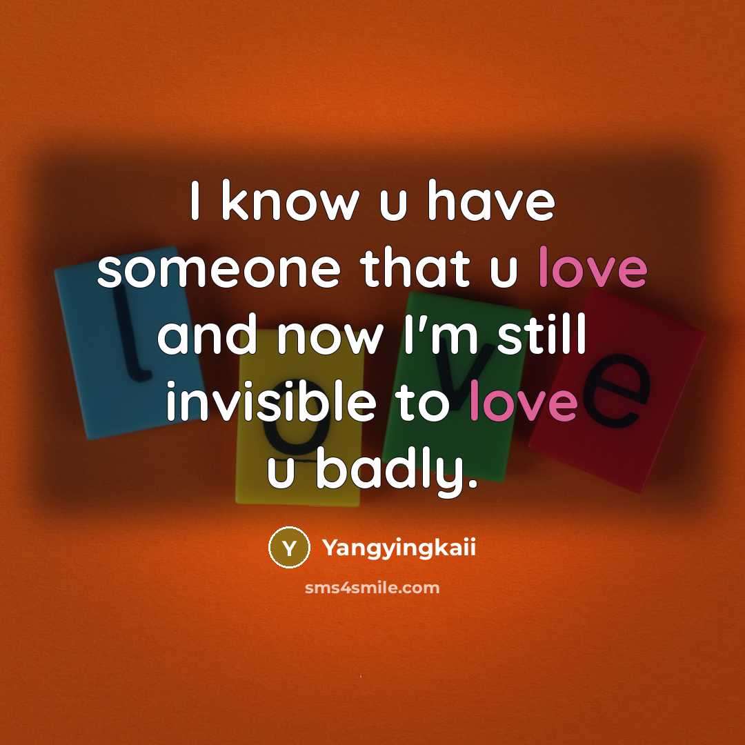 “I know u have someone that u love and now…” quote by Yangyingkaii