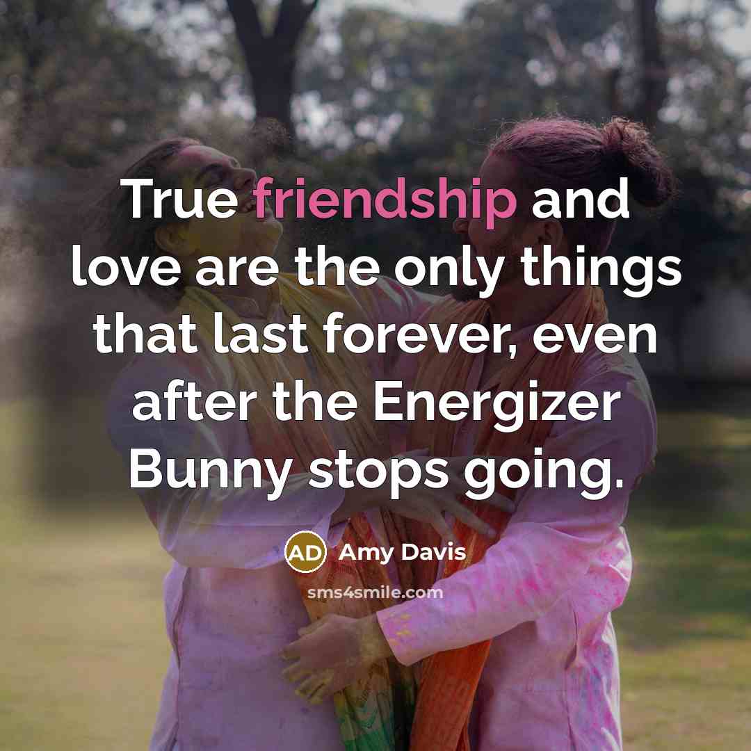 “True friendship and love are the only things that last…” quote by Amy Davis