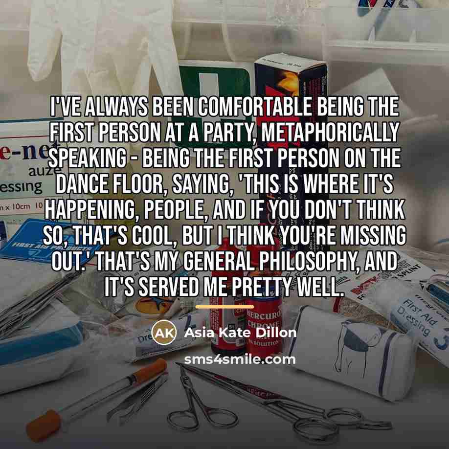 “I've always been comfortable being the first person at a…” quote by Asia Kate Dillon