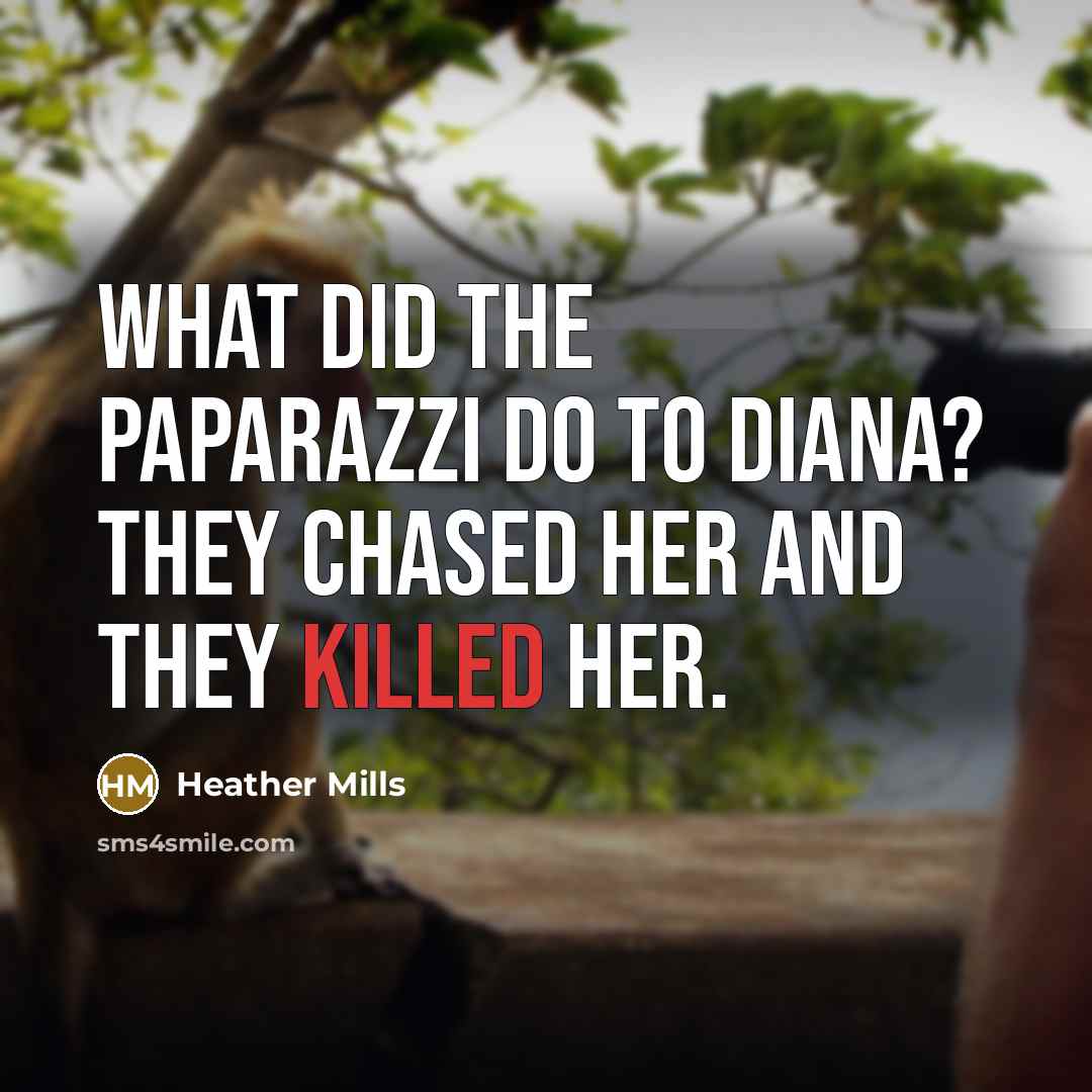 “What did the paparazzi do to Diana? They chased her…” quote by Heather Mills