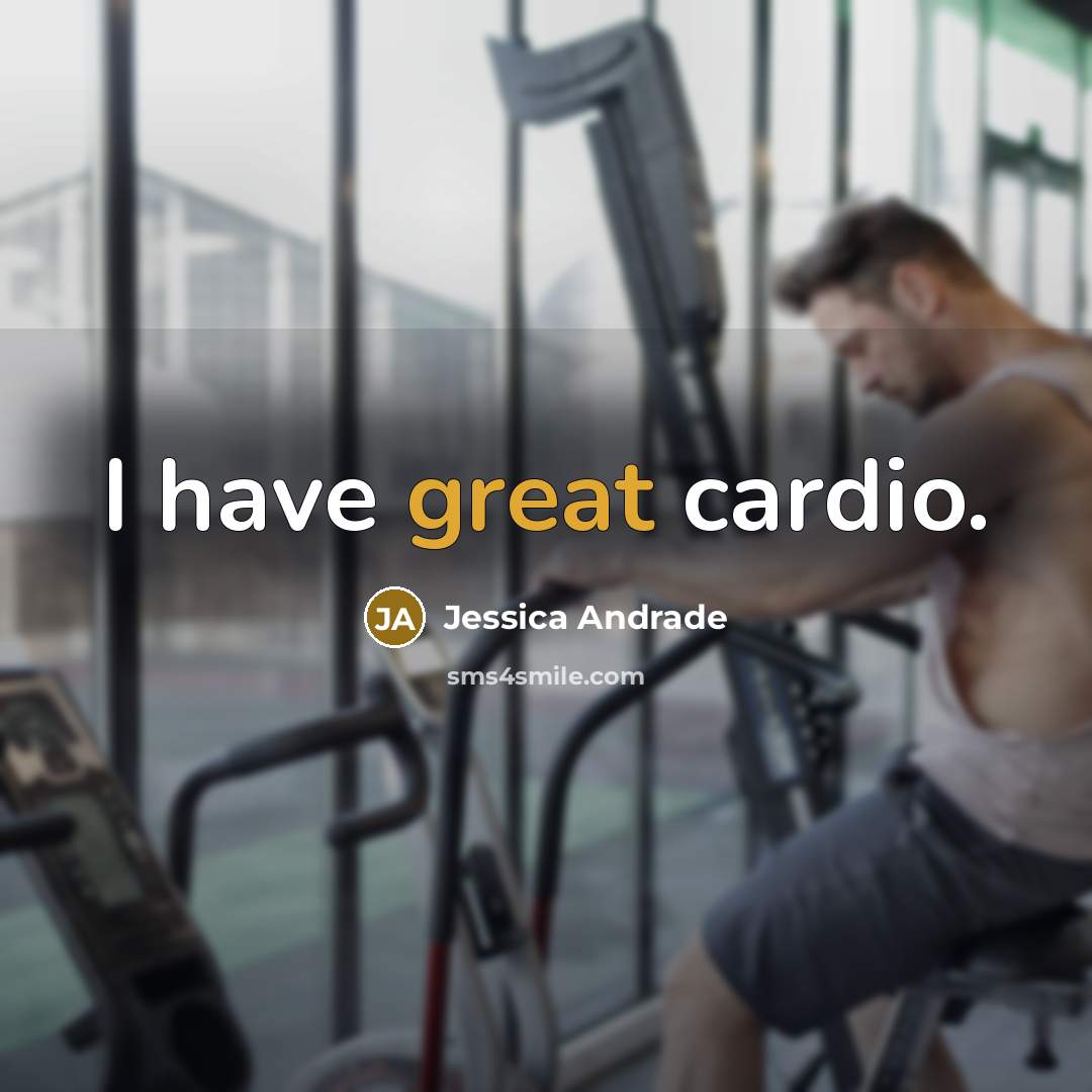 “I have great cardio.…” quote by Jessica Andrade