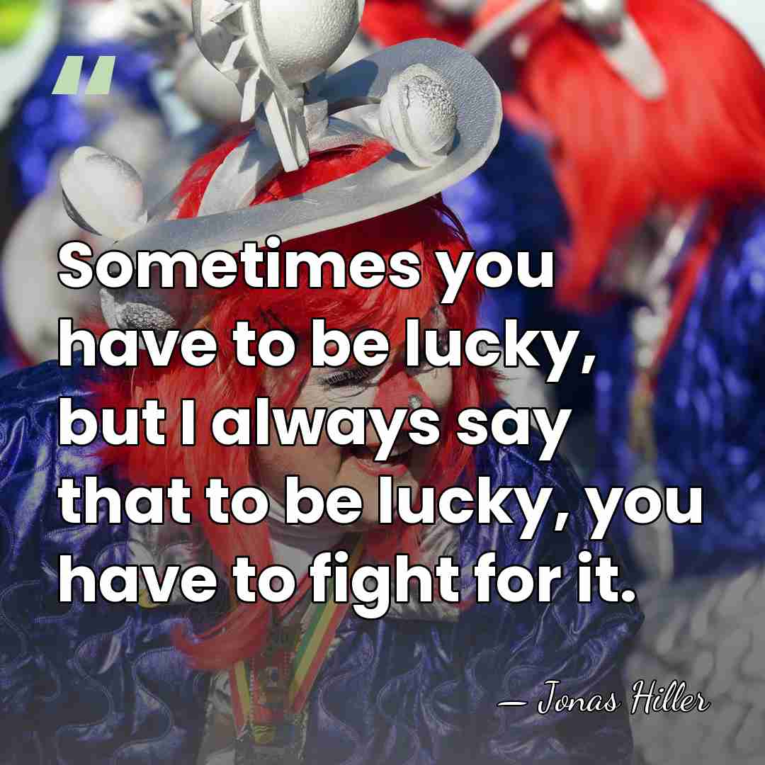 Sometimes you have to be lucky, but I always say that to&hellip; - Jonas Hiller
