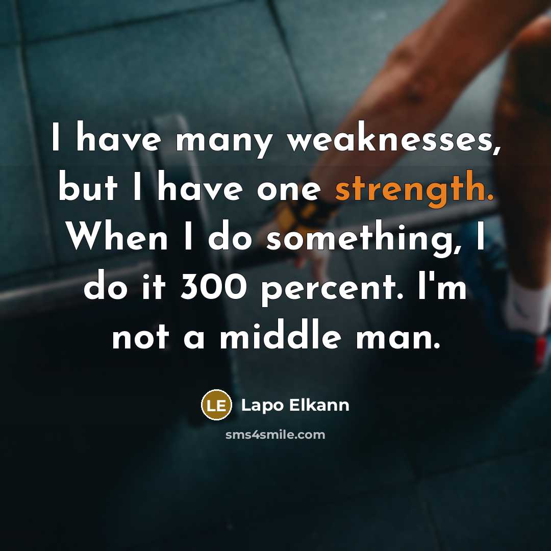 “I have many weaknesses, but I have one strength. When…” quote by Lapo Elkann