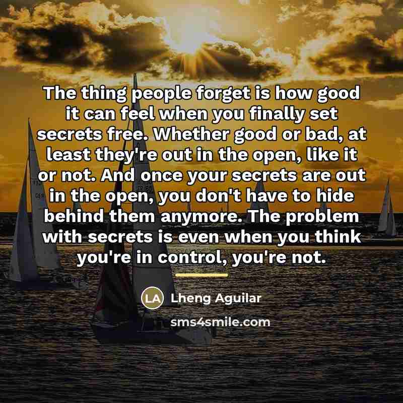 “The thing people forget is how good it can feel…” quote by Lheng Aguilar