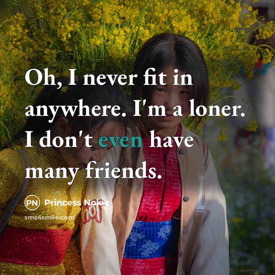 “Oh, I never fit in anywhere. I'm a loner. I…” quote by Princess Nokia