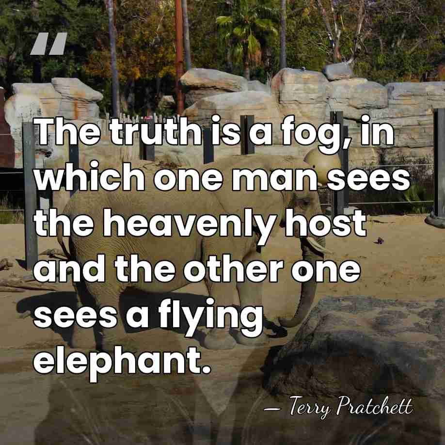 The truth is a fog, in which one man sees the heavenly&hellip; - Terry Pratchett