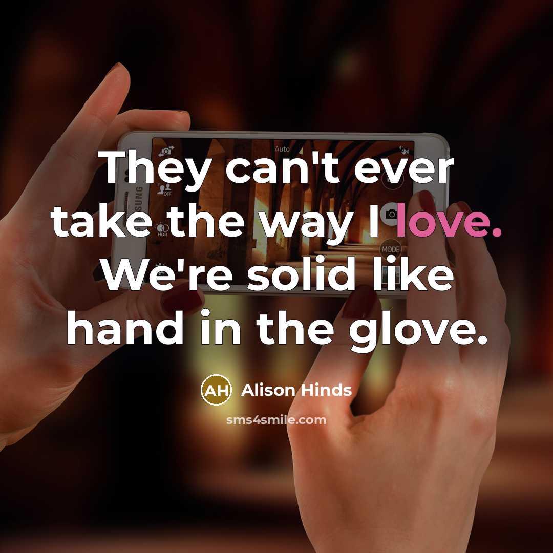 “They can't ever take the way I love. We're solid…” quote by Alison Hinds