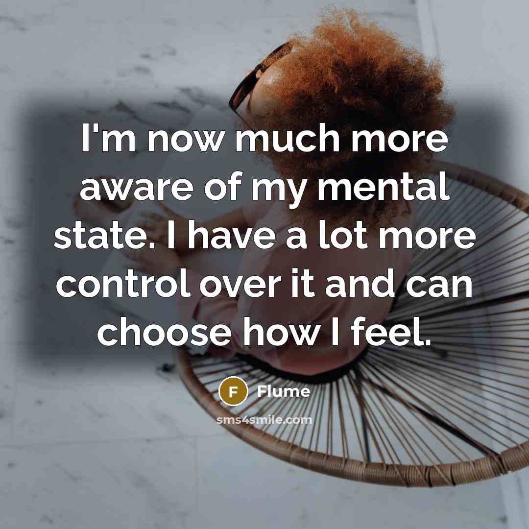 “I'm now much more aware of my mental state. I…” quote by Flume