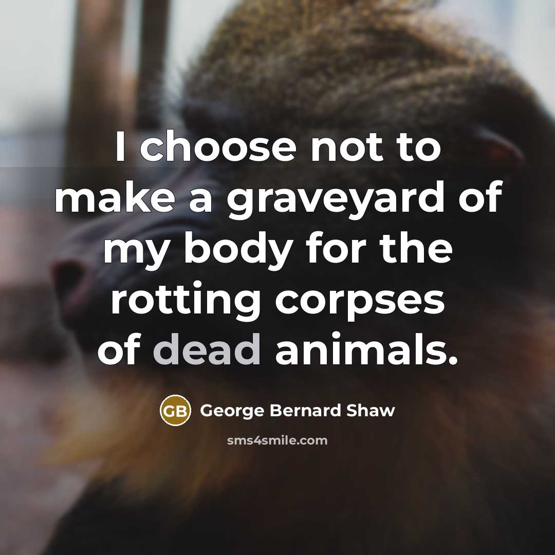 “I choose not to make a graveyard of my body…” quote by George Bernard Shaw