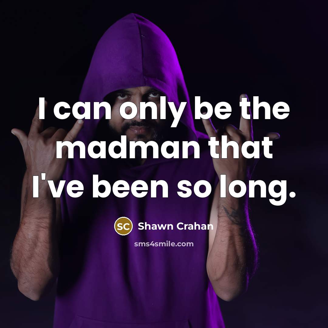 “I can only be the madman that I've been so…” quote by Shawn Crahan