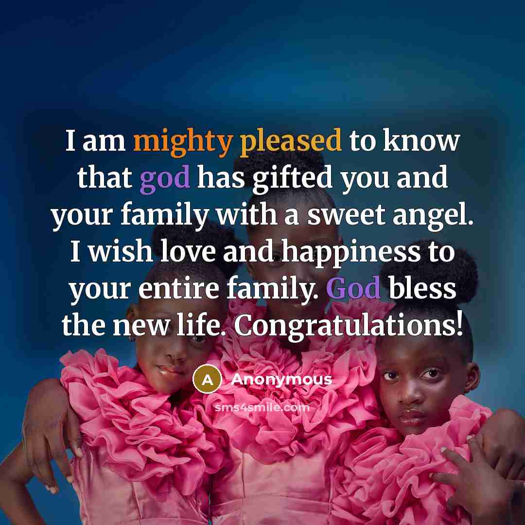 “I am mighty pleased to know that god has gifted…” quote by Anonymous