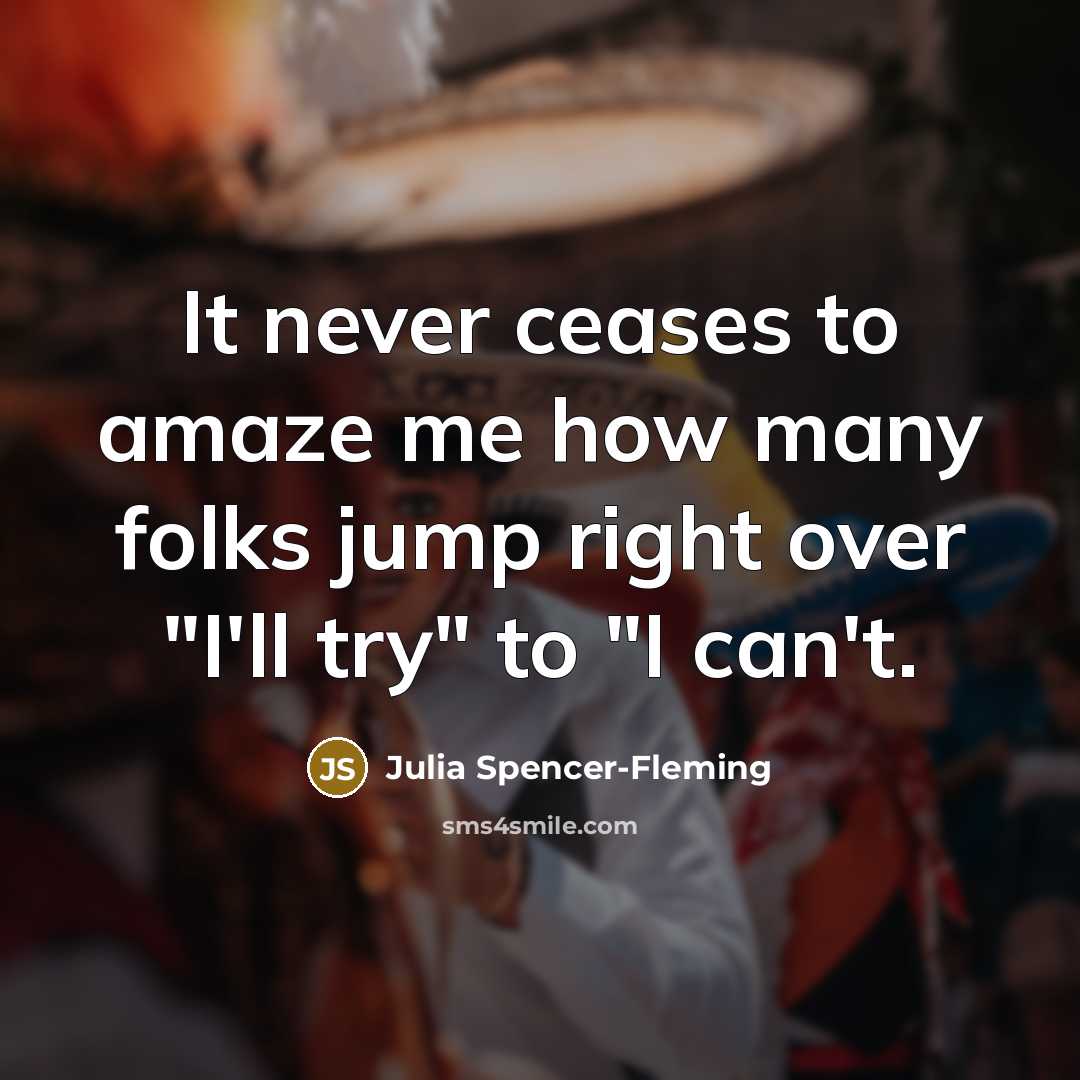 “It never ceases to amaze me how many folks jump…” quote by Julia Spencer-Fleming