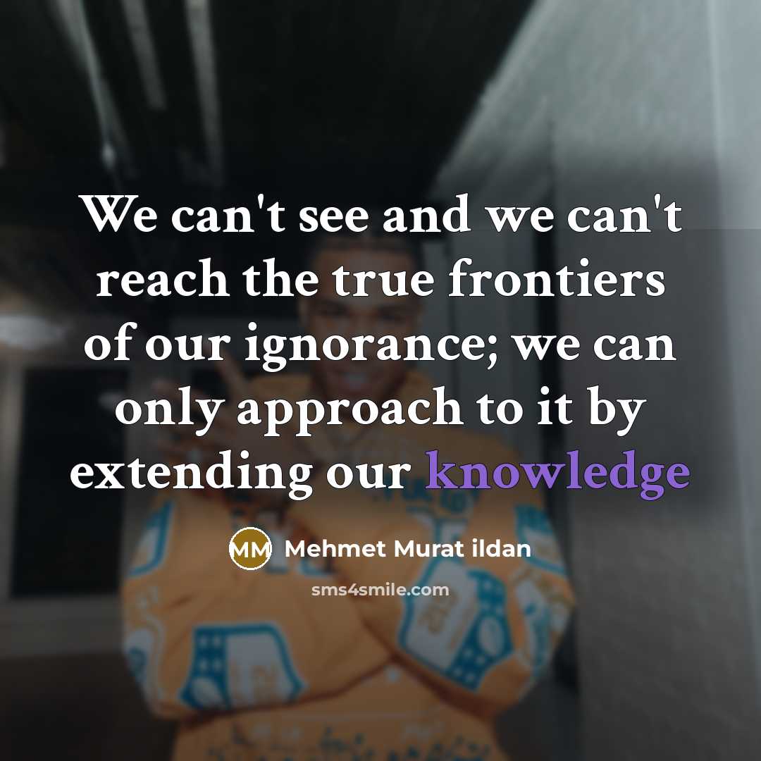 “We can't see and we can't reach the true frontiers…” quote by Mehmet Murat Ildan