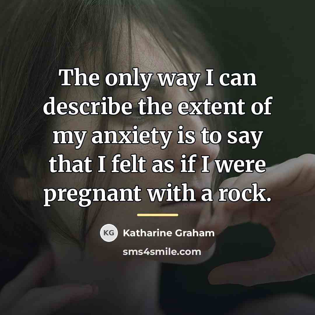 “The only way I can describe the extent of my…” quote by Katharine Graham