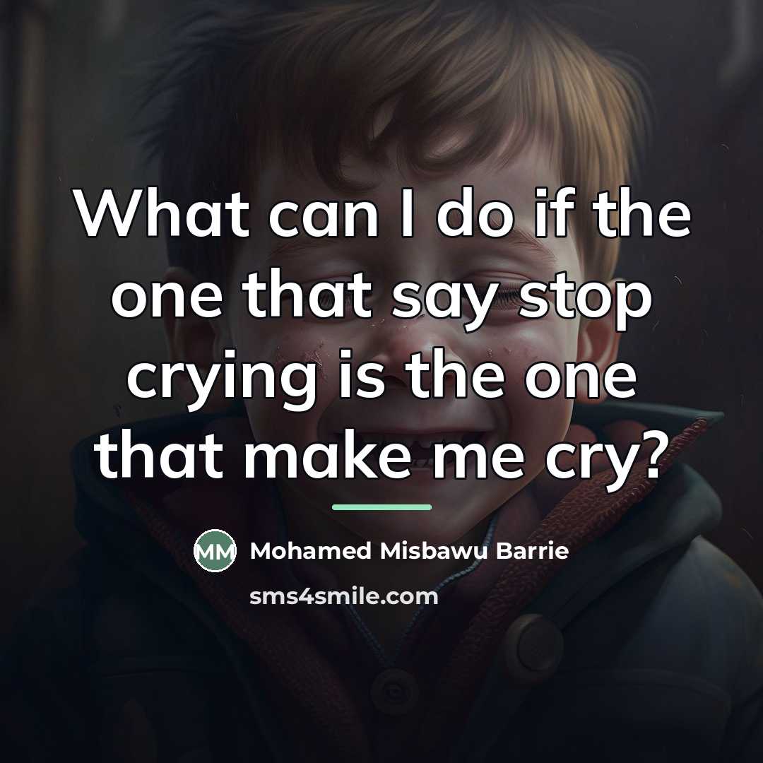 “What can I do if the one that say stop…” quote by Mohamed Misbawu Barrie