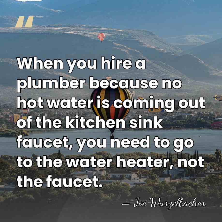 When you hire a plumber because no hot water is coming out&hellip; - Joe Wurzelbacher