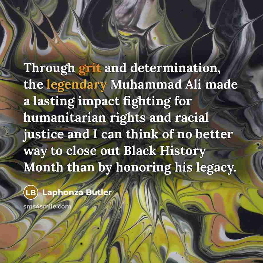 “Through grit and determination, the legendary Muhammad Ali made a…” quote by Laphonza Butler