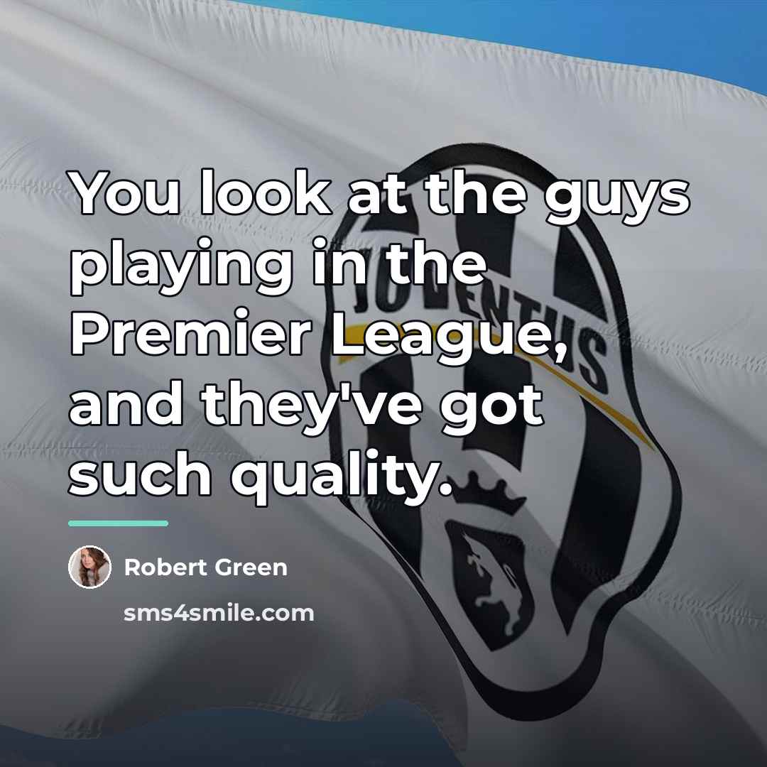 “You look at the guys playing in the Premier League,…” quote by Robert Green