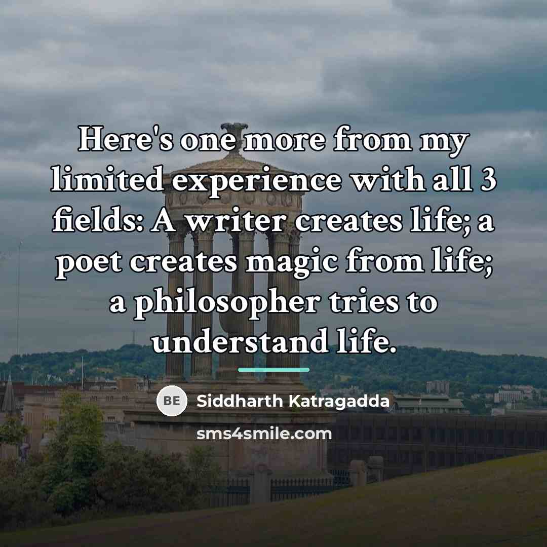 “Here's one more from my limited experience with all 3…” quote by Siddharth Katragadda
