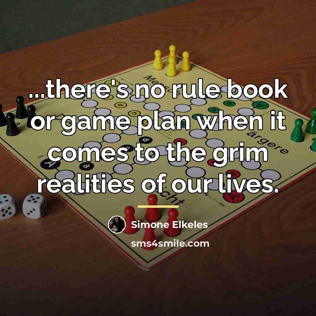 “...there's no rule book or game plan when it comes…” quote by Simone Elkeles