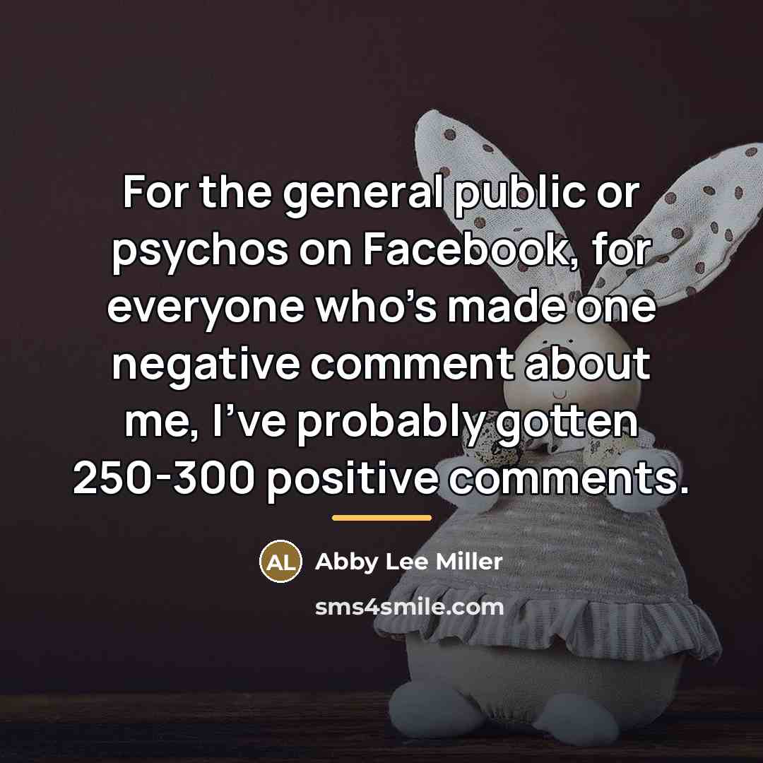“For the general public or psychos on Facebook, for everyone…” quote by Abby Lee Miller