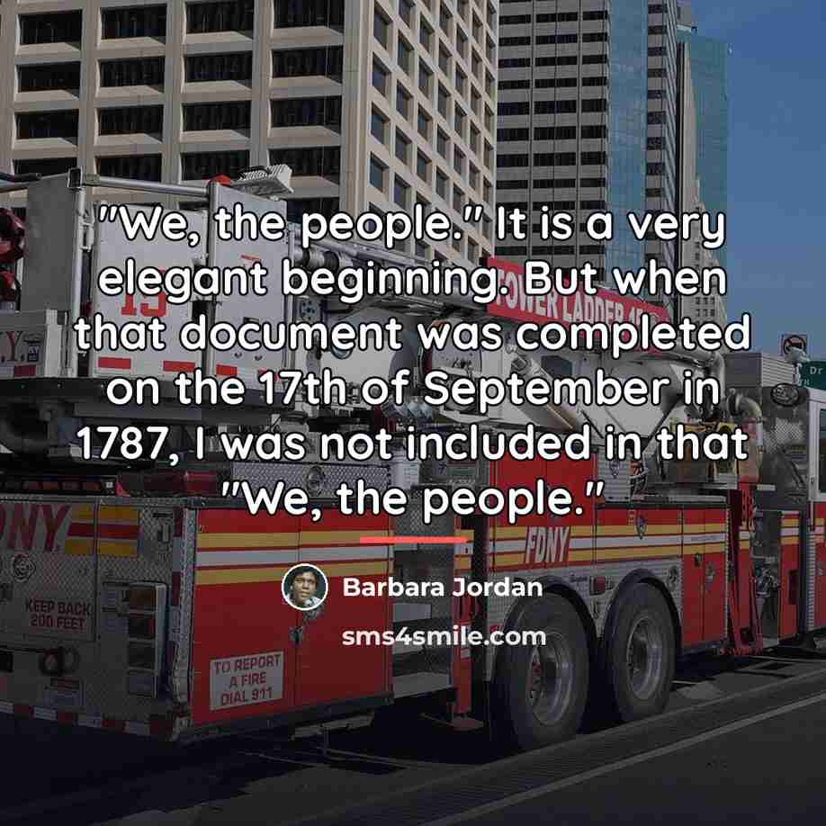 “"We, the people." It is a very elegant beginning. But…” quote by Barbara Jordan