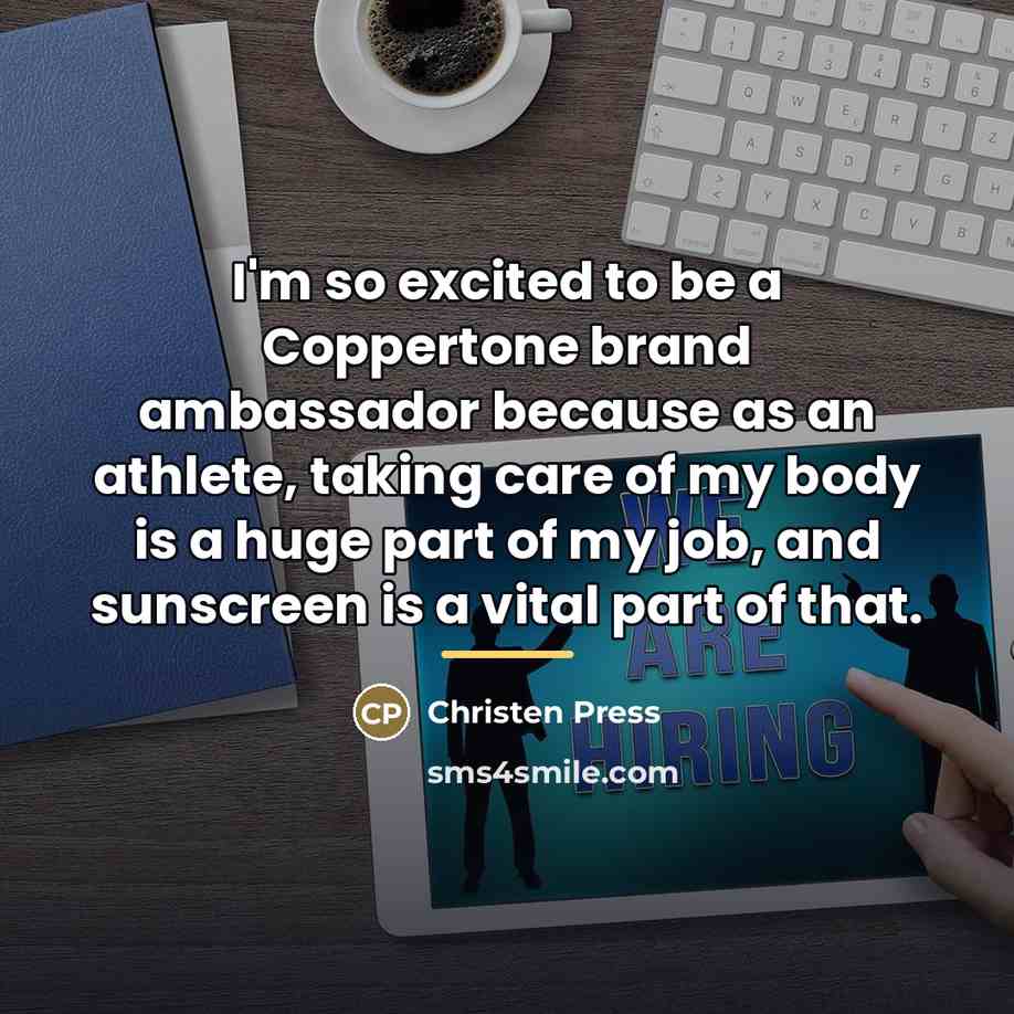 “I'm so excited to be a Coppertone brand ambassador because…” quote by Christen Press