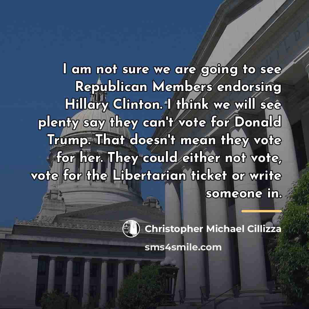 “I am not sure we are going to see Republican…” quote by Christopher Michael Cillizza