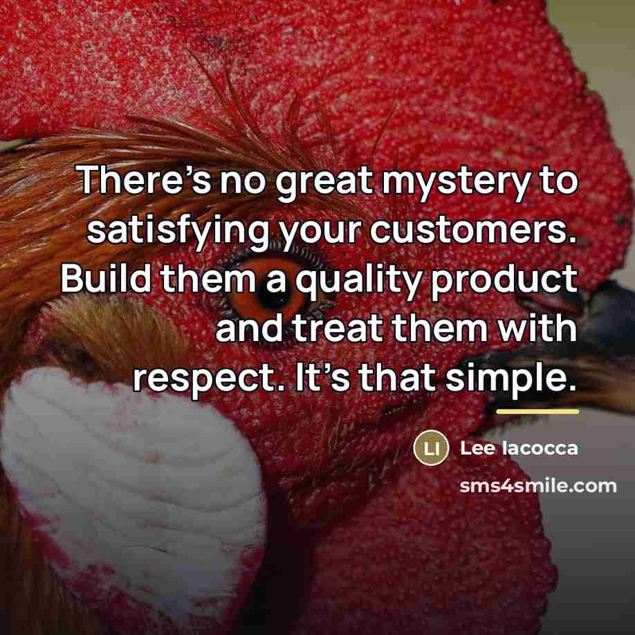 “There's no great mystery to satisfying your customers. Build them…” quote by Lee Iacocca