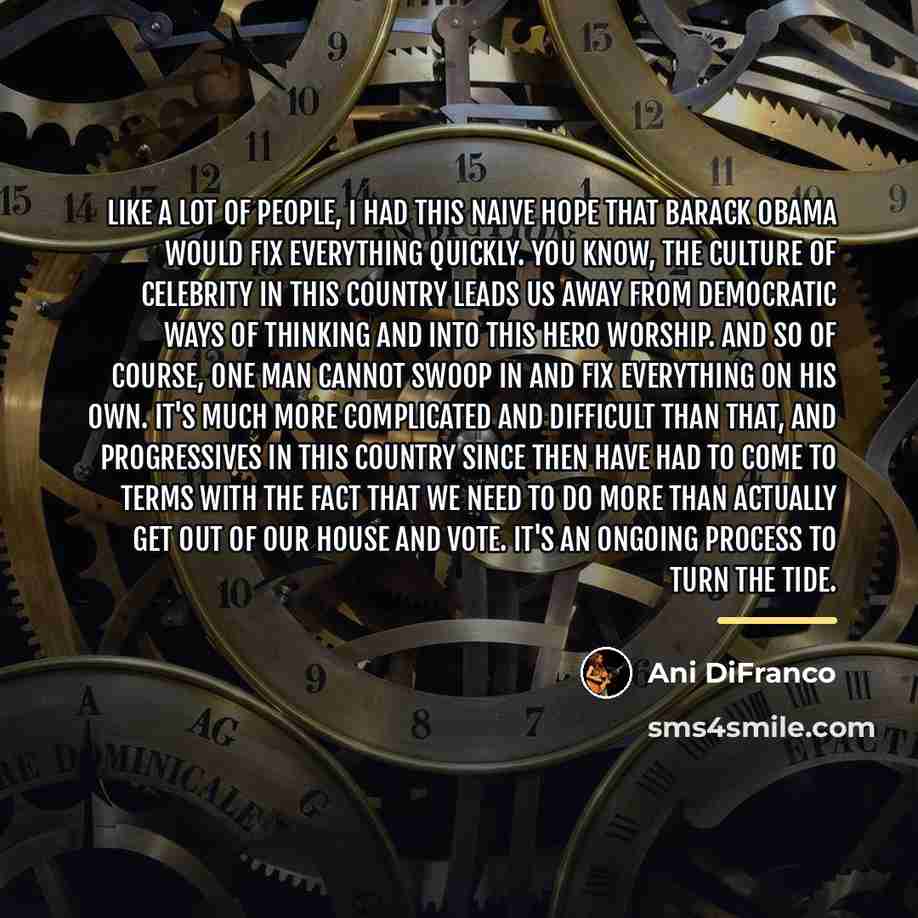 “Like a lot of people, I had this naive hope…” quote by Ani DiFranco