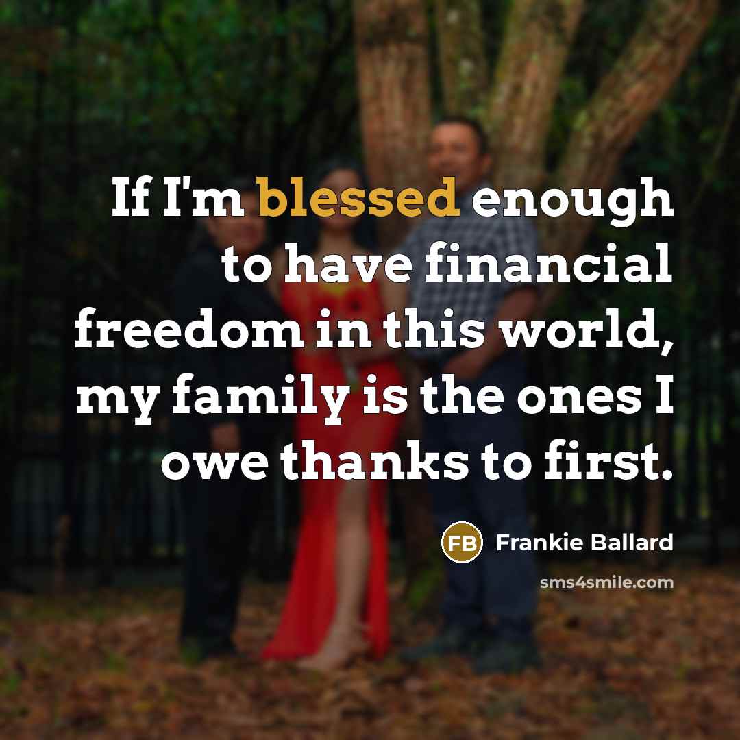 “If I'm blessed enough to have financial freedom in this…” quote by Frankie Ballard