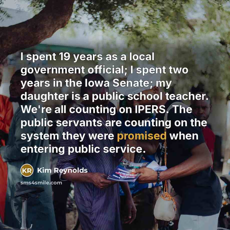 “I spent 19 years as a local government official; I…” quote by Kim Reynolds